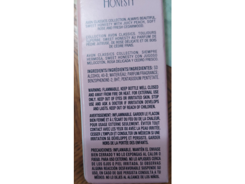 Avon Sweet Honesty Cologne Spray, 1.7 fl oz/50 mL