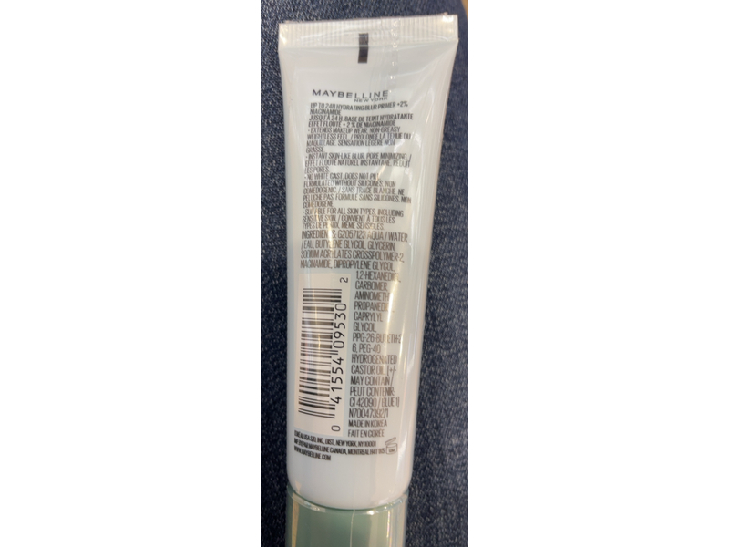 Maybelline New York Poreless Jelly Hydrating Blur Primer, Clear, 1.0 fl oz/30 mL