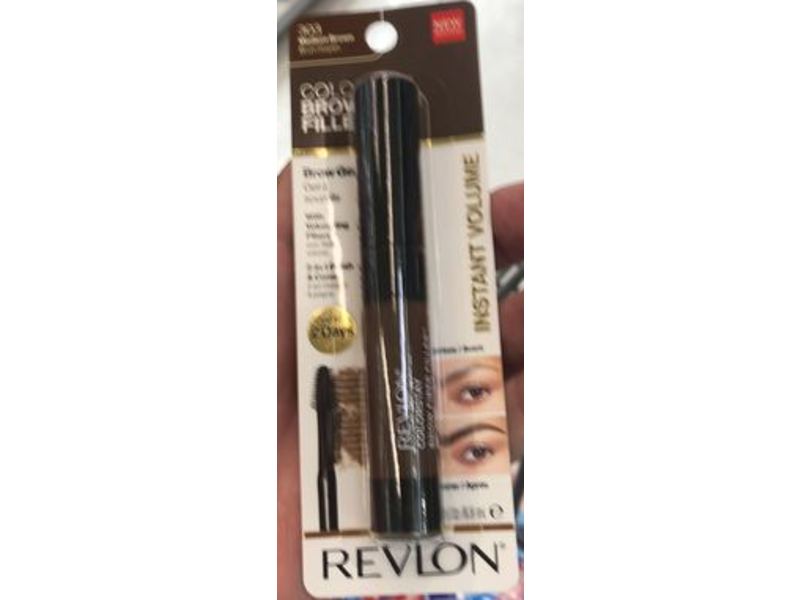 Revlon Colorstay Brow Fiber Filler Brow Gel, 303 Medium Brown, 0.23 fl oz/6.8 mL