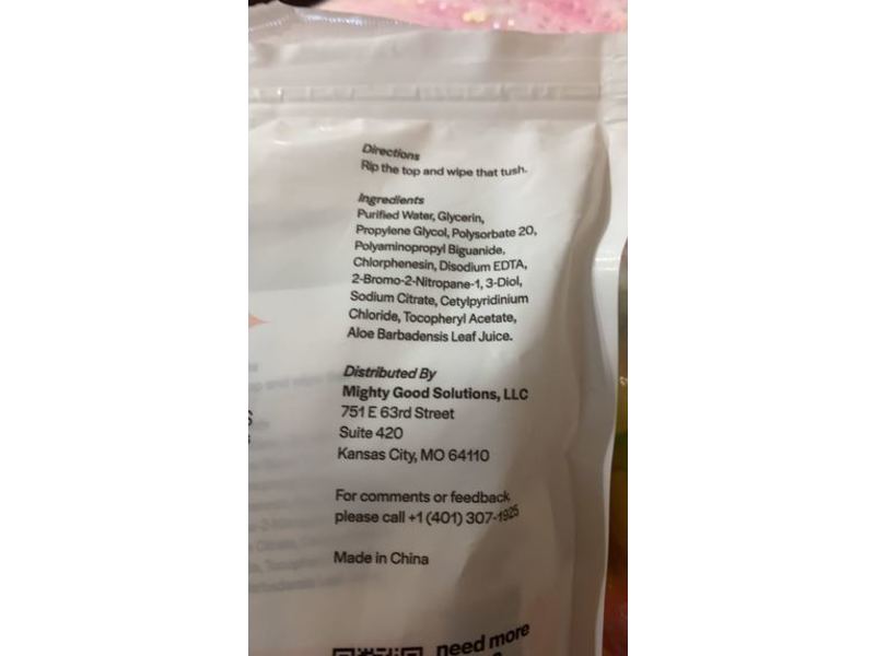 Mighty Good Wipe That Tush Single Use Flushable, 30 Counts