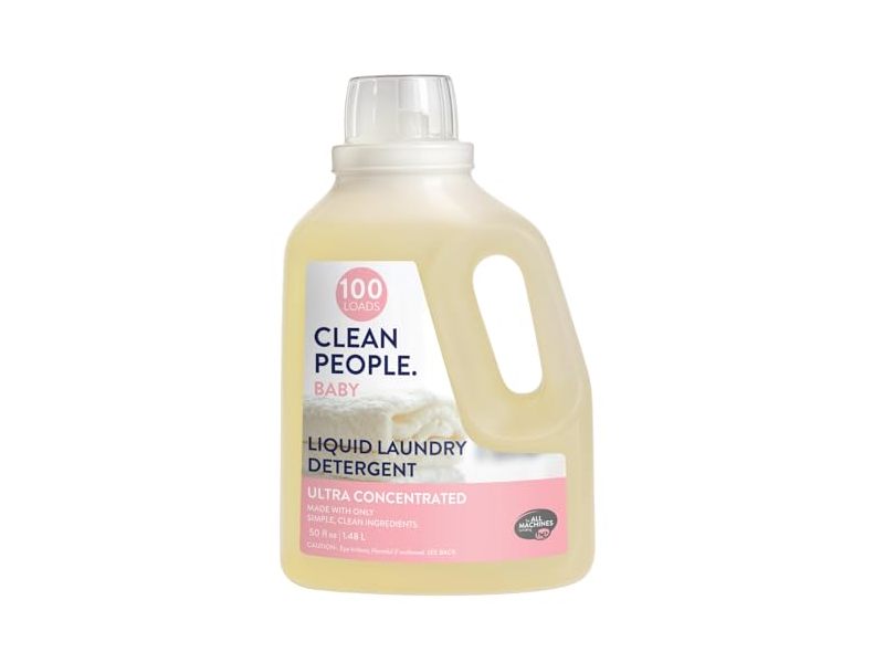 The Clean People Baby Liquid Laundry Detergent, Unscented, 200 Loads, 50 fl oz