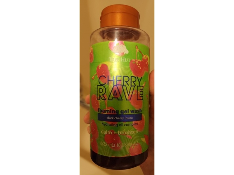 Tree Hut Foaming Gel Wash, Cherry Rave, 18 fl oz/532 mL