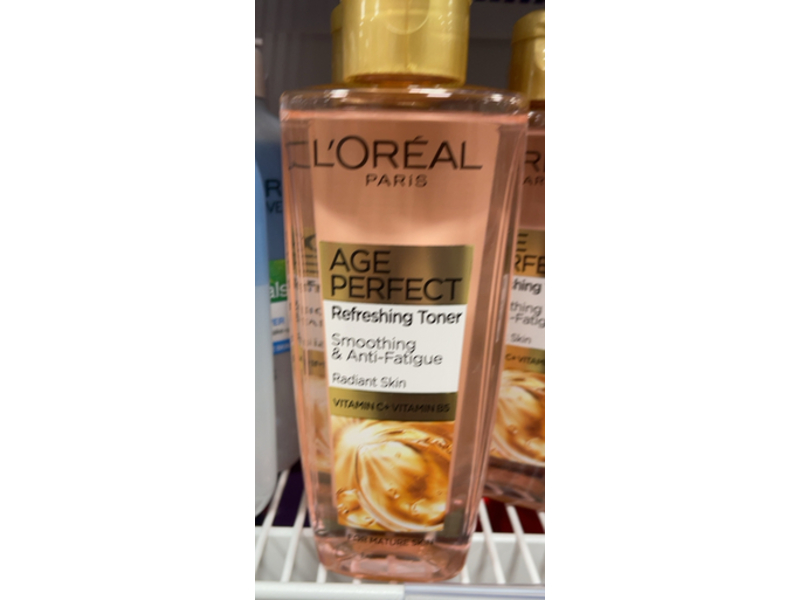 L'Oreal Paris Age Perfect Smoothing & Anti Fatigue Refreshing Toner, Vitamin C + Vitamin B5, 200 mL