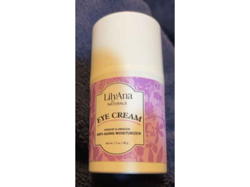 Lilyana Naturals Anti-Aging Moisturizer Eye Cream, Rosehip & Hibiscus, 1.7 oz/48 g