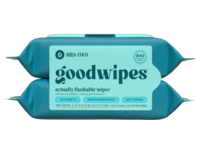 GoodWipes Actually Flushable Wipes, Fragrance Free, 100 Count - thumbnail 1