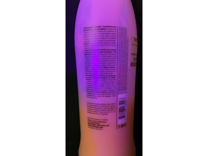 Rusk Sensories Anti - Freeze Leave - In Conditioner, Passionflower & Aloe, 33.8 fl oz/1 L