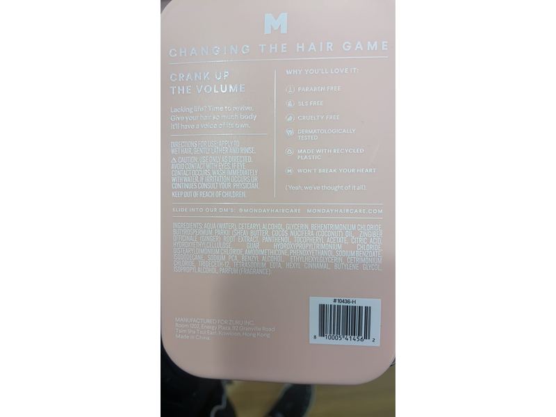 Monday Volume Conditioner, 12 fl oz/354 mL