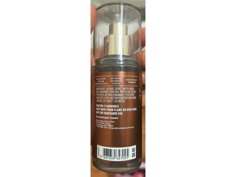 Bath & Body Works Fragrance Mist, Warm Vanilla Sugar, 2.5 fl oz/75 mL