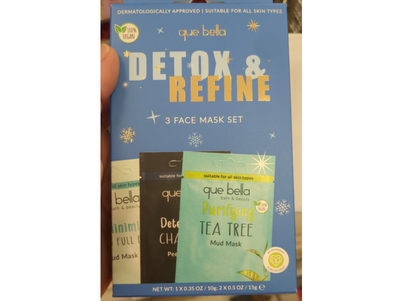 Que Bella Detox & Refine Face Mask Set, 0.35 oz/10 g & 0.5 oz/15 g