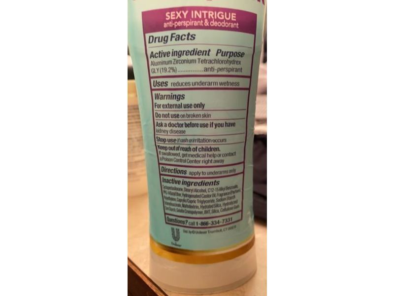 Degree Motion Sense Antiperspirant Deodorant Stick, Sexy Intrigue, 2.6 oz, Pack Of 2