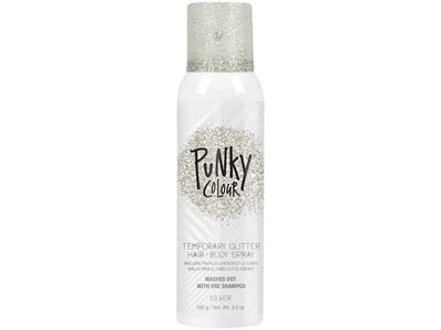 Punky Colour Temporary Glitter Hair & Body Spray, Sliver, 3.5 oz/100 g