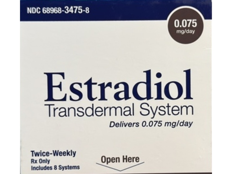 Estradiol Transdermal System 0.075 mg/day, 8 Count, Grove Pharmaceuticals (Rx)