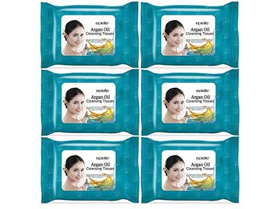 Epielle Cleansing Tissues, Argan Oil, Count 30, Pack Of 6
