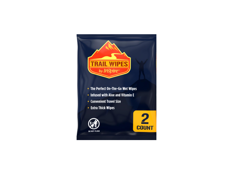 Inspire Trail Wipes, Aloe And Vitamin E, 2 Count