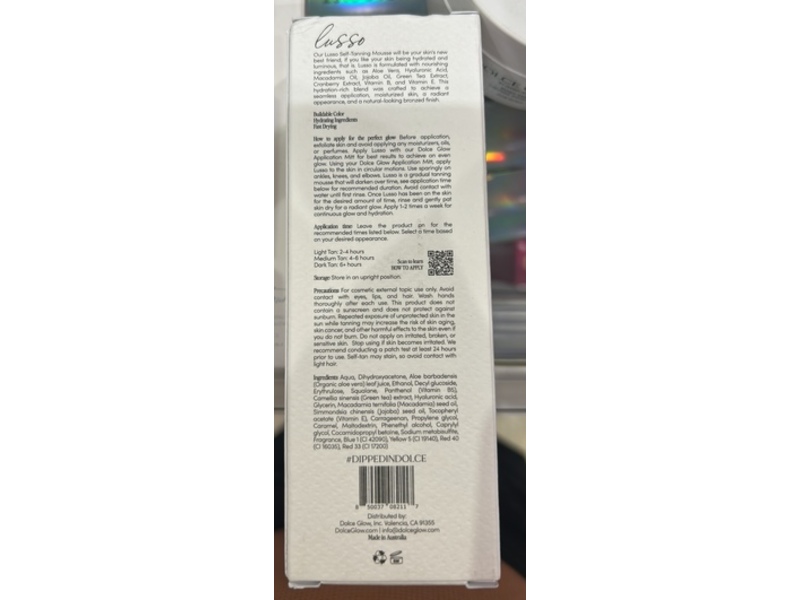 Dolce Glow Self-Tanning Mousse, Medium-Dark, 3.4 fl oz/100 mL