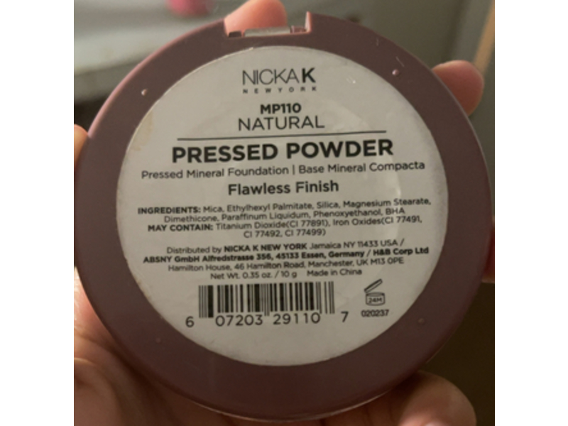 nicka k Mineral Pressed Foundation Powder, MP110 Natural, 0.35 oz/10 g