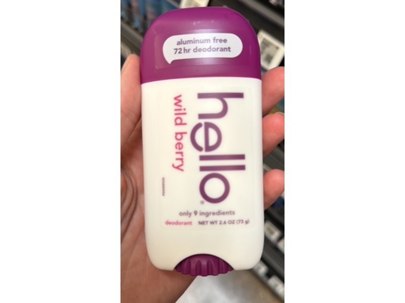 Hello Deodorant, Wild Berry, 2.6 oz/73 g