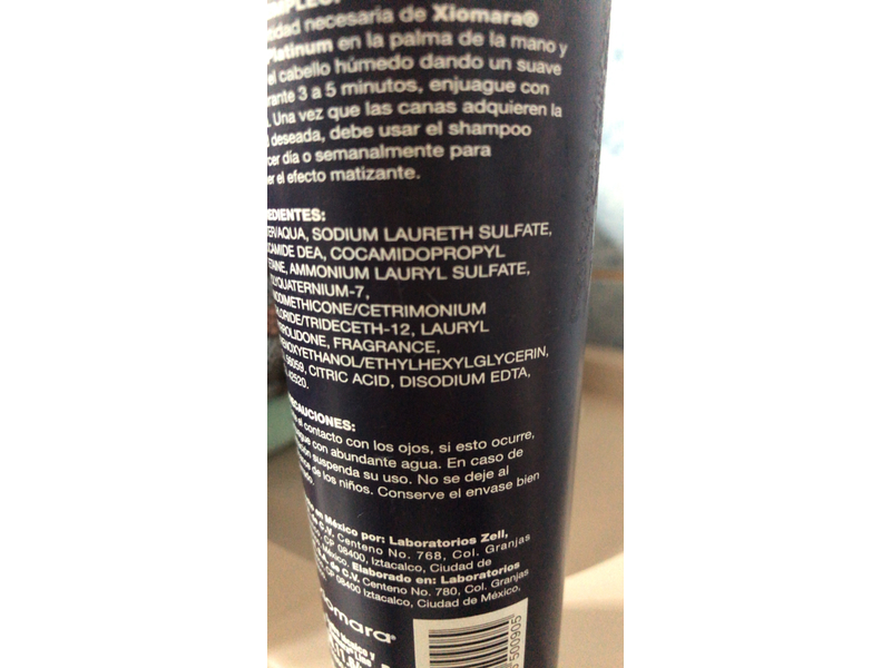 Xiomara Fixo Color Espectacular Platinum Shampoo, 250 mL
