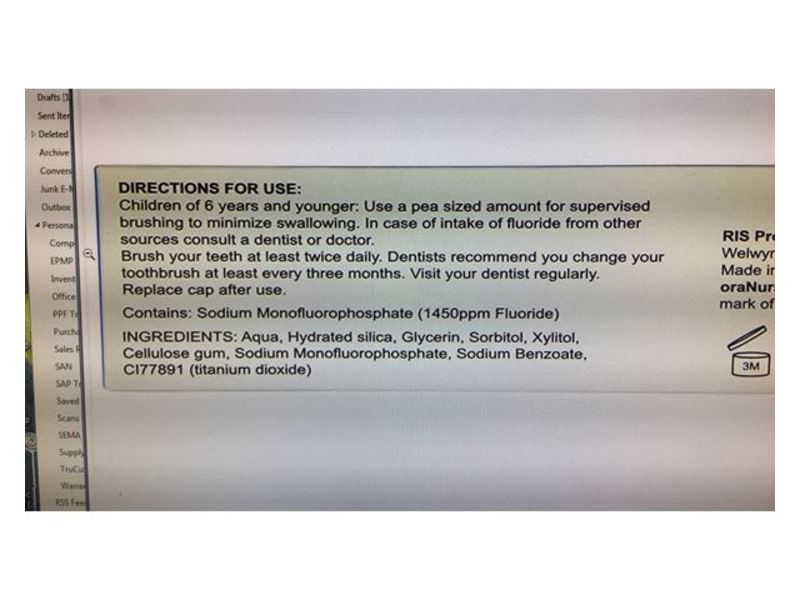 OraNurse Unflavoured Toothpaste, 50 mL