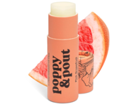 Poppy & Pout Natural Lip Balm, Pink Grapefruit, 0.3 oz/8.5 g - thumbnail 1