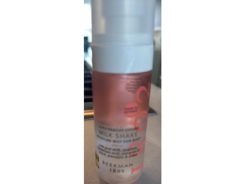 Beekman 1802 Moisture Mist For Body, Juicy Peachy Lychee, 2 fl oz/60 mL