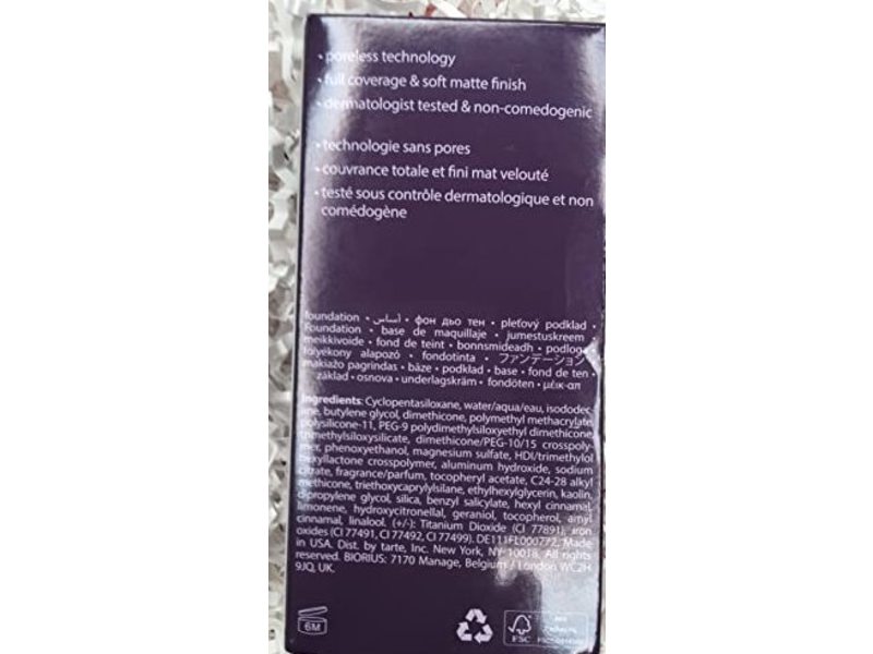 Tarte Amazonian Clay foundation, 12B Fair Beige, 1.7 fl oz/50 mL