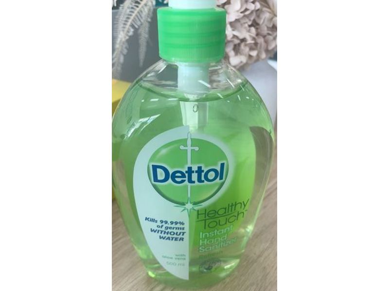 Dettol Healthy Touch Instant Hand Sanitizer, Aloe Vera, 500 mL