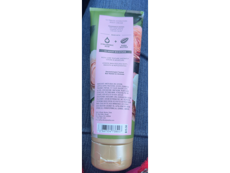 Bath & Body Works Rose Ultimate Hydration Body Cream, Hyaluronic Acid, 8 oz/226 g
