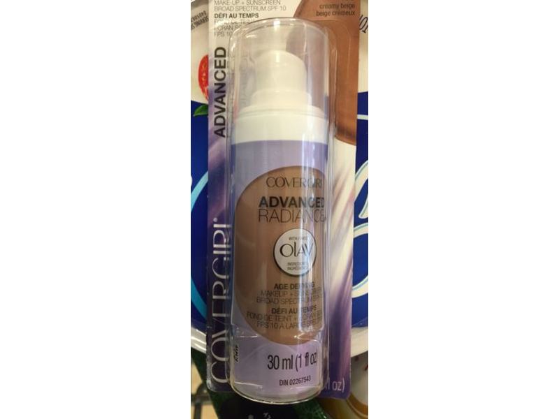 CoverGirl Advanced Radiance Age-Defying Makeup, Creamy Beige 150 SPF 10, 1 oz/30 mL