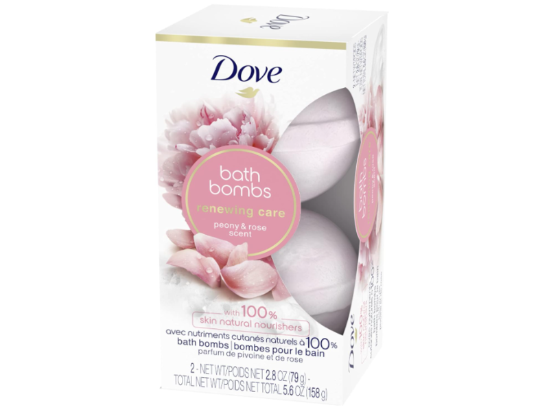Dove Nourishing Secrets Bath Bomb, Peony & Rose Scent, 2.8 oz/79 g, Pack Of 2