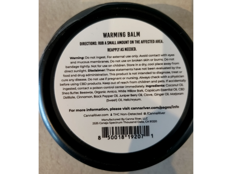 Canna River+ Warming Balm, Cinnamon, Clove, Ginger, Juniper, 2.03 oz