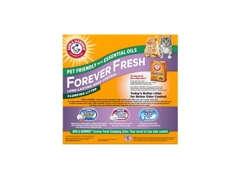 Arm & Hammer Forever Fresh Clumping Cat Litter, Lavender, 18.14 kg