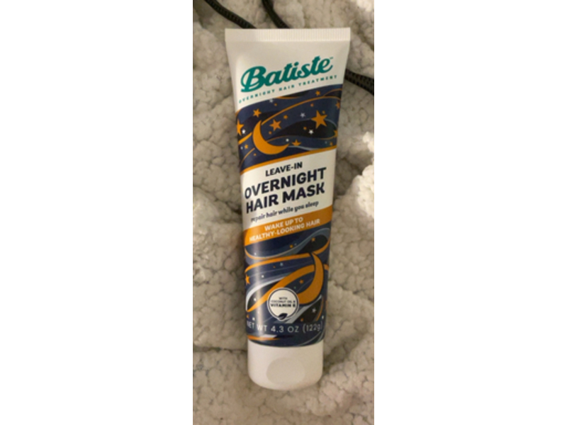 Batiste Leave In Overnight Hair Mask, Coconut Oil & Vitamin E, 4.3 oz/122 g