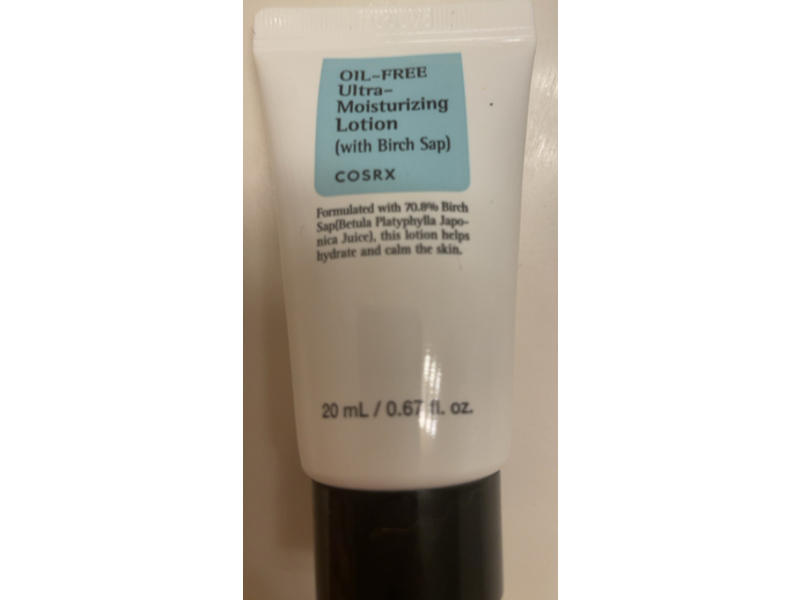Cosrx Oil Free Ultra Moisturizing Lotion, Birch Sap, 0.67 fl oz/20 mL