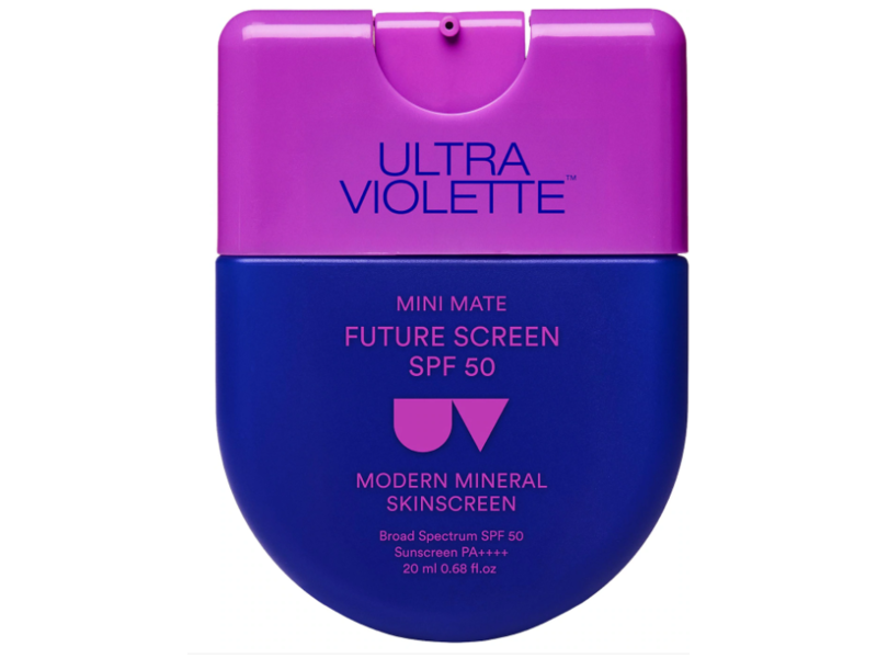 Ultra Violette Mini Mate Future Screen Facial Sunscreen, SPF 50 PA ++++, Modern Mineral, 0.68 fl oz/20 mL