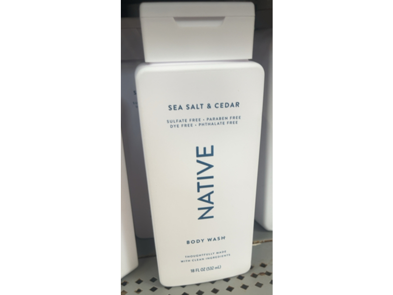 Native Body Wash, Sea Salt & Cedar, 18 fl oz/532 mL, Pack Of 2