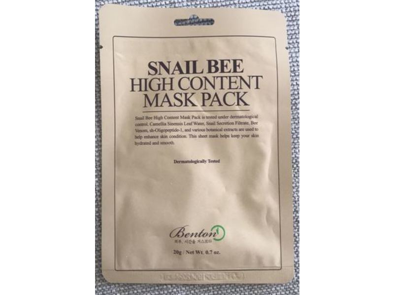 Benton Snail Bee High Content Mask Pack, 0.7 oz/20 g, Pack Of 10