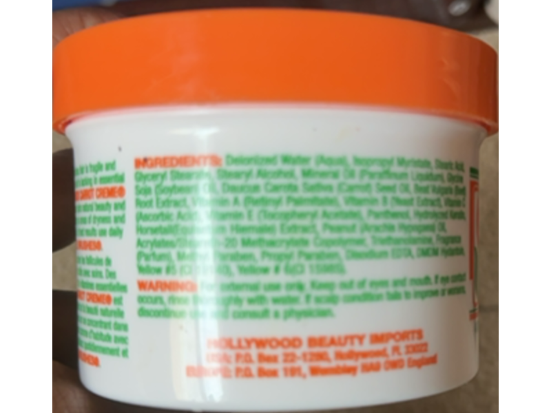 Hollywood Beauty Carrot Creme 7.5 oz/213 g