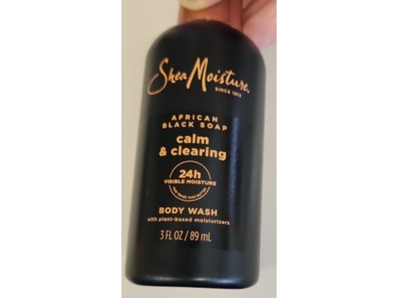Shea Moisture Calm & Clearing Body Wash, African Black Soap, 3 fl oz/89 mL