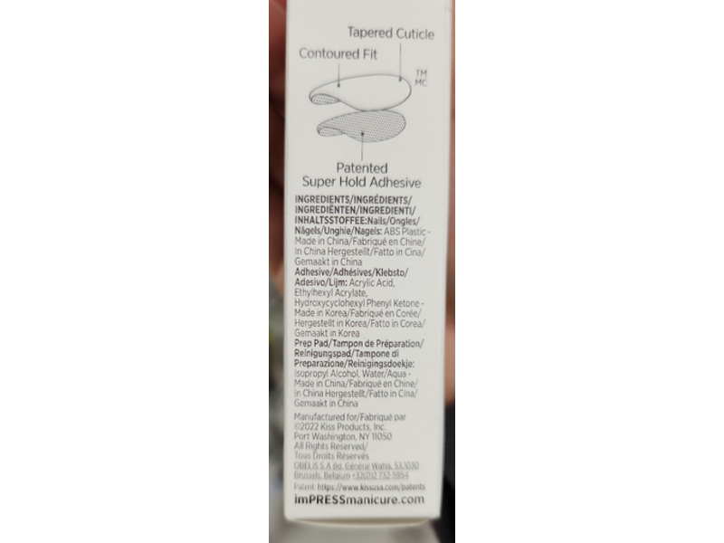 Kiss Impress Press-On Nails Manicure 30 Chip-Proof, 30 Count