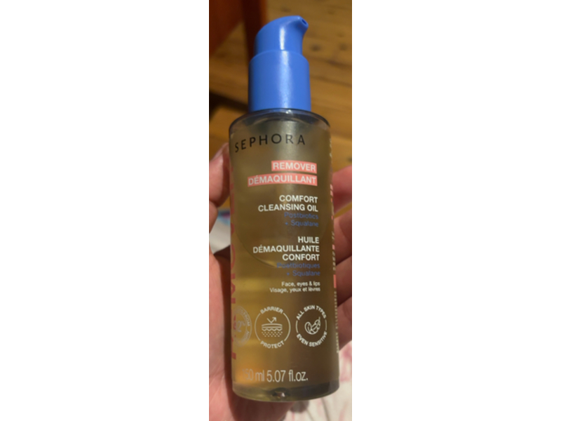 Sephora Comfort Cleansing Oil, Postbiotics + Squalane, 5.07 fl oz/150 mL