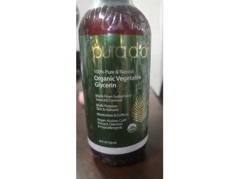 Purad'or Organic Vegetable Glycerin, 24 fl oz/709 mL