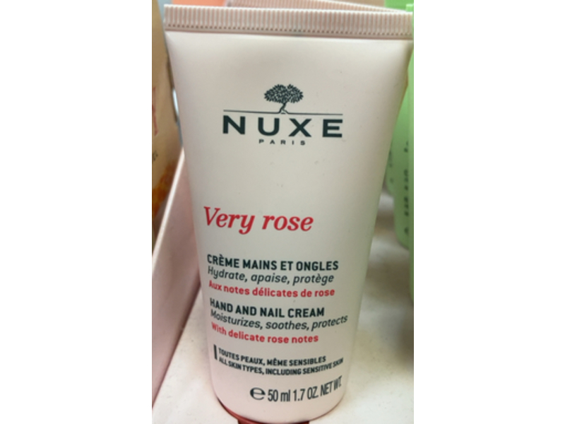 Nuxe Hand & Nail Cream, Very Rose, 1.7 oz/50 mL