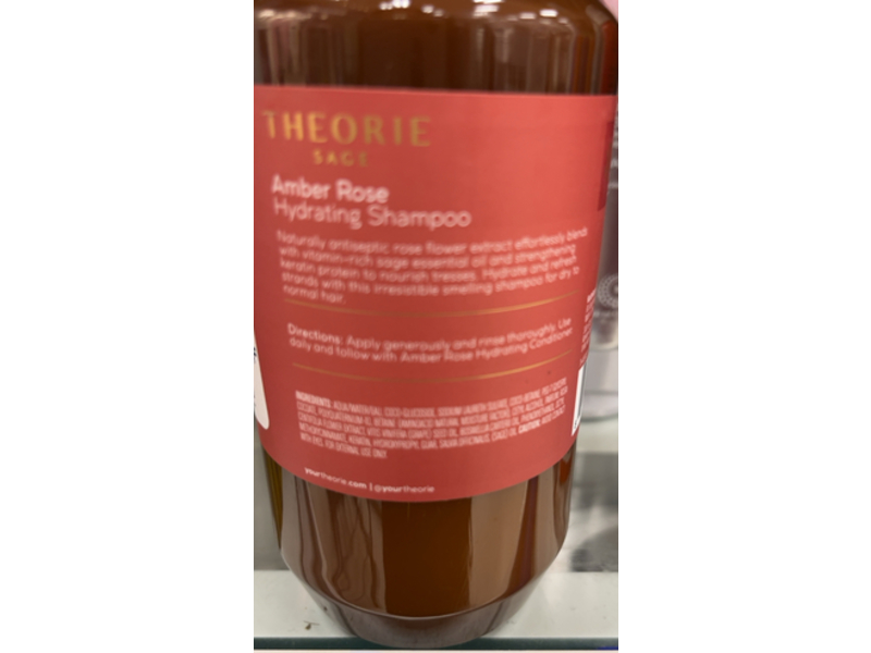 Theorie Sage Hydrating Shampoo, Amber Rose, 13.5 fl oz/400 mL