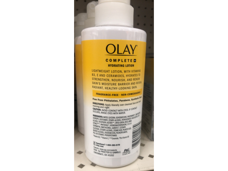 Olay Complete 3 In 1 Hydrating Lotion, Vitamin B3, Vitamin E & Ceramides, 10.1 fl oz/300 mL