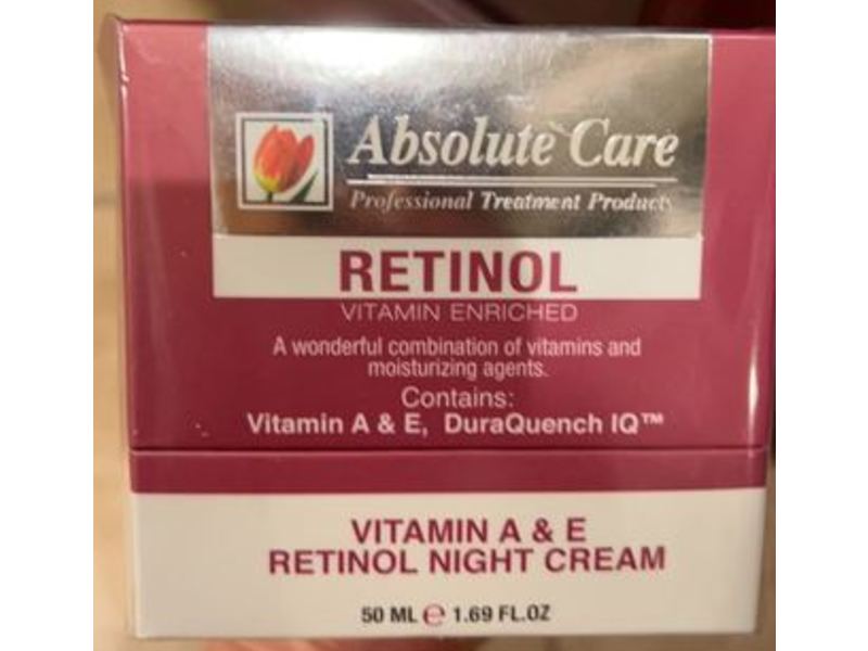 b4u Labs Absolute Care Retinol Night Cream, Vitamin A & E, 1.69 fl oz/50 mL