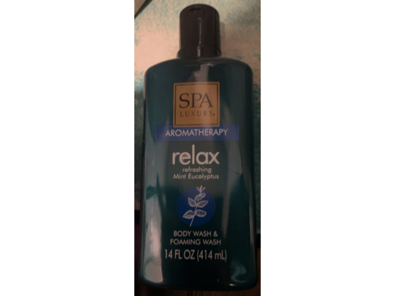 SPA Luxury Relax Refreshing Body Wash & Foaming Wash, Mint Eucalyptus, 14 fl oz/414 mL