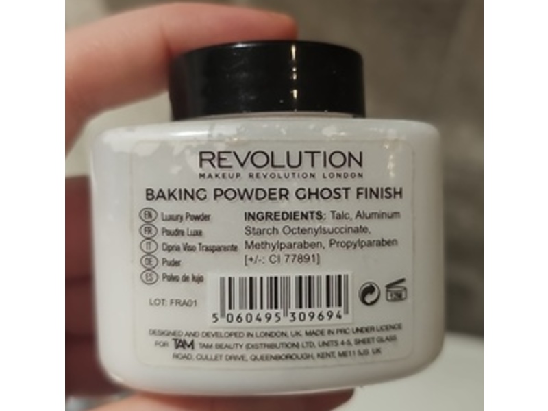Revolution Makeup Bake & Finish Luxury Baking Powder, White, 1.23 oz/35 g