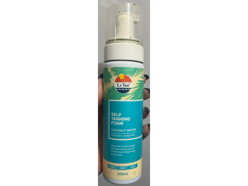 Le Tan Self Tanning Foam, Coconut Water, 200 mL