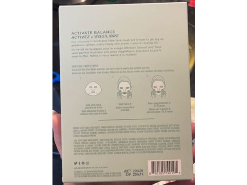 Karuma Sheet Mask Duo, Drench & Tone, 4 Count